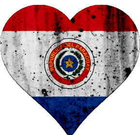 Corazón Paraguay América Banderas 