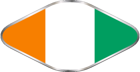 Ovale 02 Côte d Ivoire Afrique Drapeaux 