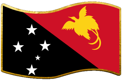 Rectangle Papouasie-Nouvelle-Guinée Océanie Drapeaux 