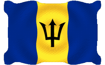 Ondulation Barbade Amériques Drapeaux 