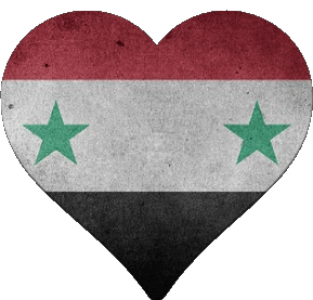 Heart Syria Asia Flags 