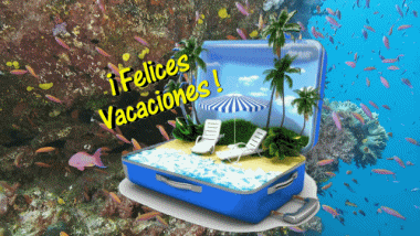 005 Sfondo animato Felices Vacaciones Spagnolo Messagi 