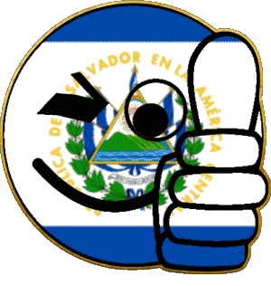 Smiley - OK El Salvador América Banderas 
