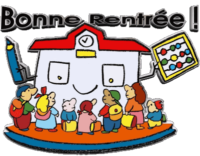 07 Sfondo trasparente Bonne Rentrée Francese Messagi 