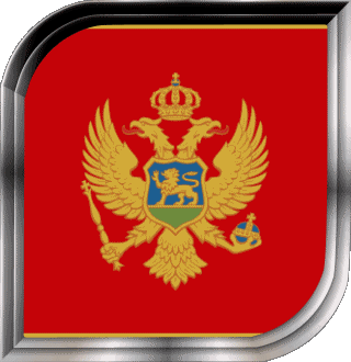 Square Montenegro Europe Flags 