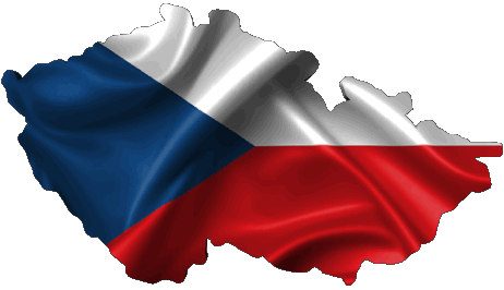 Karte Tschechische Republik Europa Fahnen 