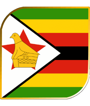 Carré Zimbabwe Afrique Drapeaux 