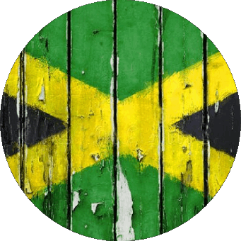 Round Jamaica America Flags 