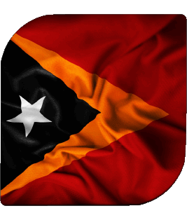 Carré Timor Oriental Asie Drapeaux 