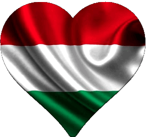 Corazón Hungría Europa Banderas 