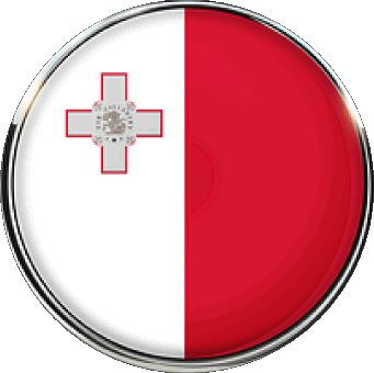 Runde Malta Europa Fahnen 