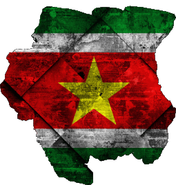 Map Suriname America Flags 
