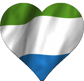 Cuore Sierra Leone Africa Bandiere 