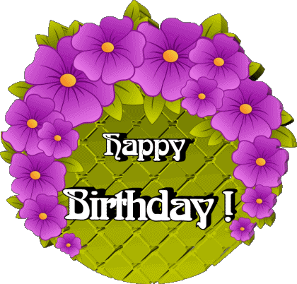 019 Transparent Background Floral Happy Birthday English Messages 