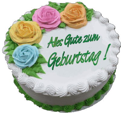 007 Kuchen Alles Gute zum Geburtstag Alemán Mensajes 