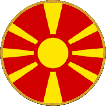 Rond Macédoine Europe Drapeaux 