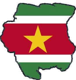 Carte Suriname Amériques Drapeaux 