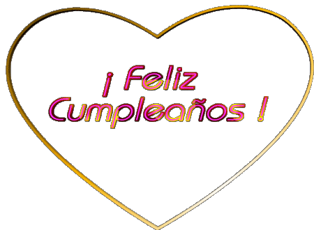 001 Corazón Feliz Cumpleaños Español Mensajes 