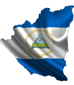 Karte Nicaragua Amerika Fahnen 