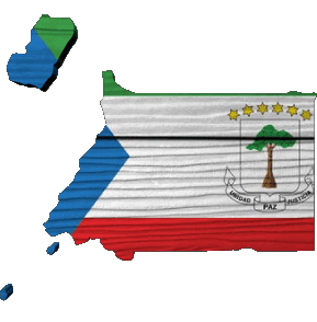 Carte Guinée Equatorial Afrique Drapeaux 