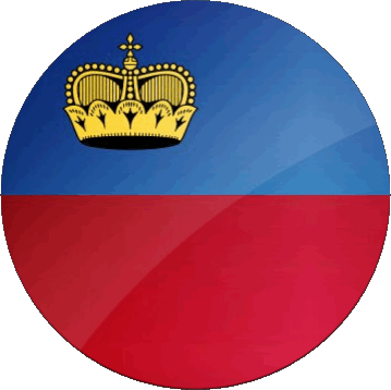 Round Liechtenstein Europe Flags 
