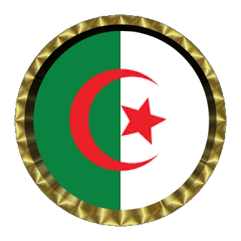 Rond - Anneaux Algérie Afrique Drapeaux 