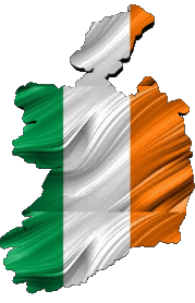 Carte Irlande Europe Drapeaux 