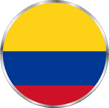 Rond Colombie Amériques Drapeaux 