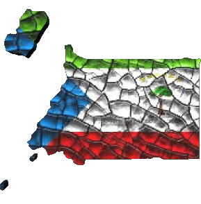 Map Equatorial Guinea Africa Flags 