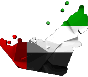 Map United Arab Emirates Asia Flags 