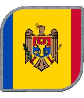 Square Moldova Europe Flags 