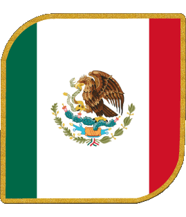 Quadrato Messico America Bandiere 