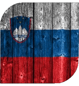 Carré Slovénie Europe Drapeaux 