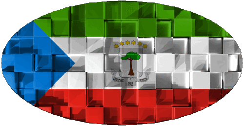 Oval 01 Guinea Ecuatorial África Banderas 