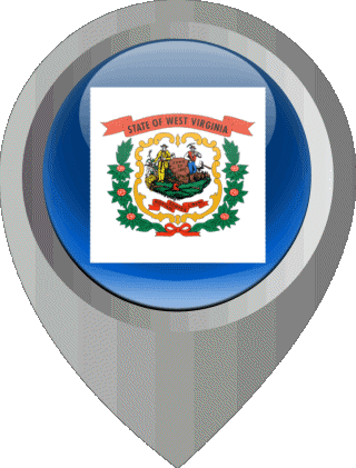 Epingle de Localisation Virginie-Occidentale U.S.A - Etats Amériques Drapeaux 