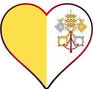 Heart Vatican Europe Flags 