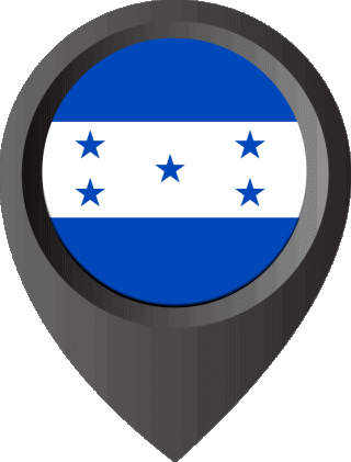 Location Pin Honduras America Flags 