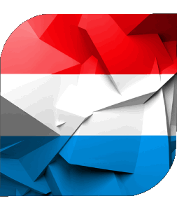 Square Luxembourg Europe Flags 