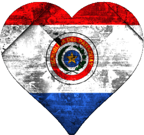 Corazón Paraguay América Banderas 