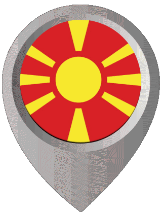 Location Pin Macedonia Europe Flags 