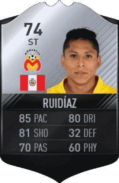 Raúl Ruidíaz Pérou F I F A - Joueurs Cartes Sports 