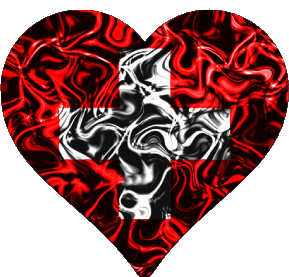 Coeur Suisse Europe Drapeaux 