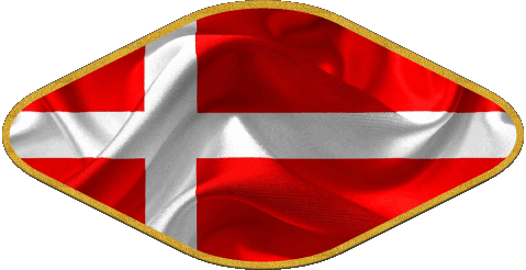 Oval Dänemark Europa Fahnen 