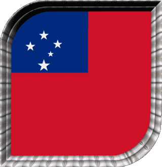 Carré Samoa Océanie Drapeaux 