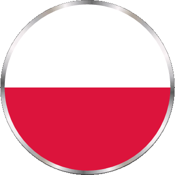 Rond Pologne Europe Drapeaux 