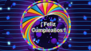 003 Animierter Hintergrund Abstracto - Geométrico Feliz Cumpleaños Spanisch Nachrichten 