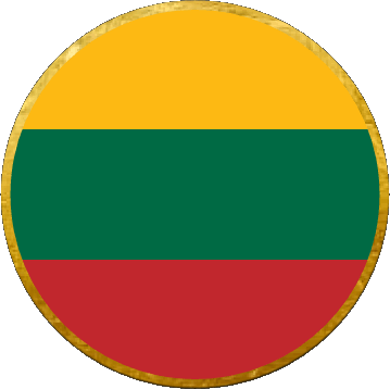 Round Lithuania Europe Flags 