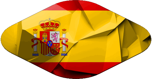 Oval Spanien Europa Fahnen 