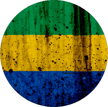 Rond Gabon Afrique Drapeaux 