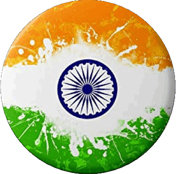 Tondo India Asia Bandiere 